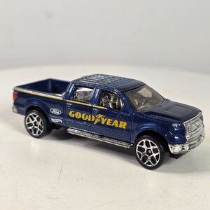 Hot Wheels 2008 Ford F-150 Goodyear Die-Cast Truck Blue & Yellow 1:64 Scale Coll